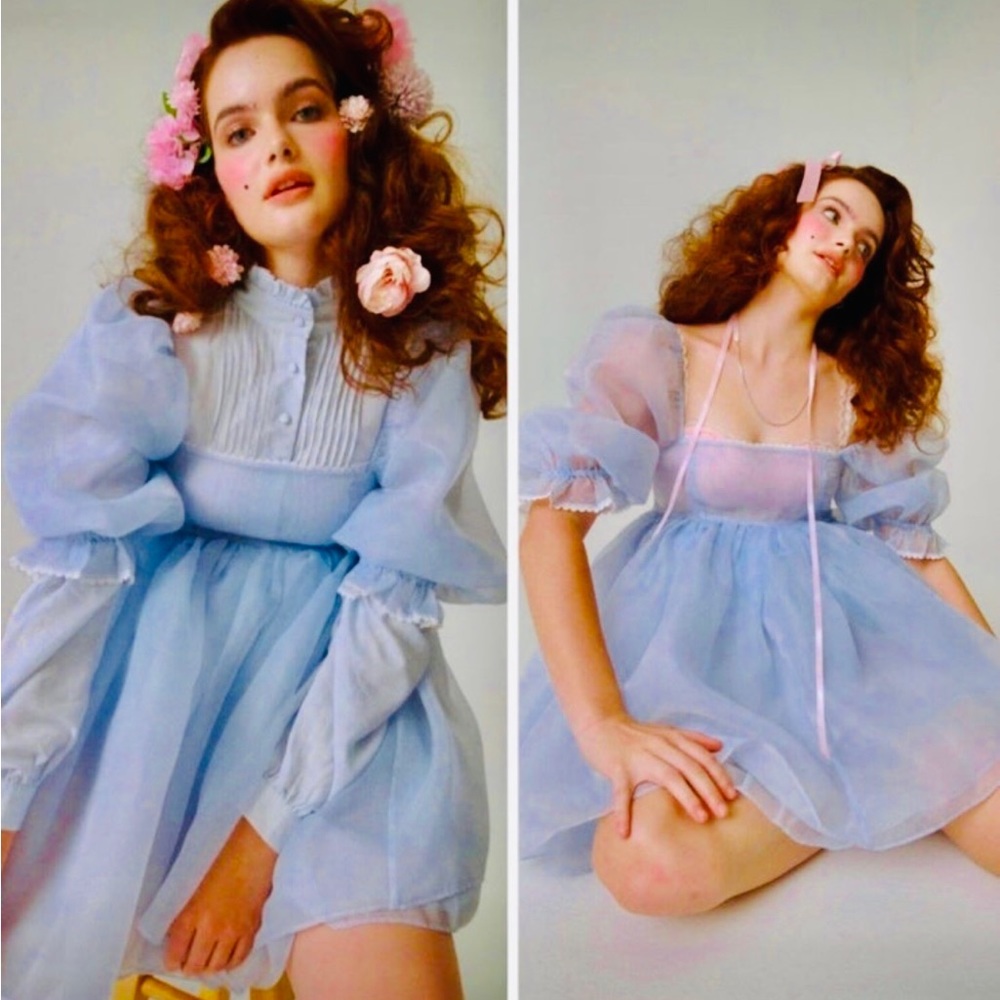 Trade Selkie Pinstripe Puff Dress in Small trade